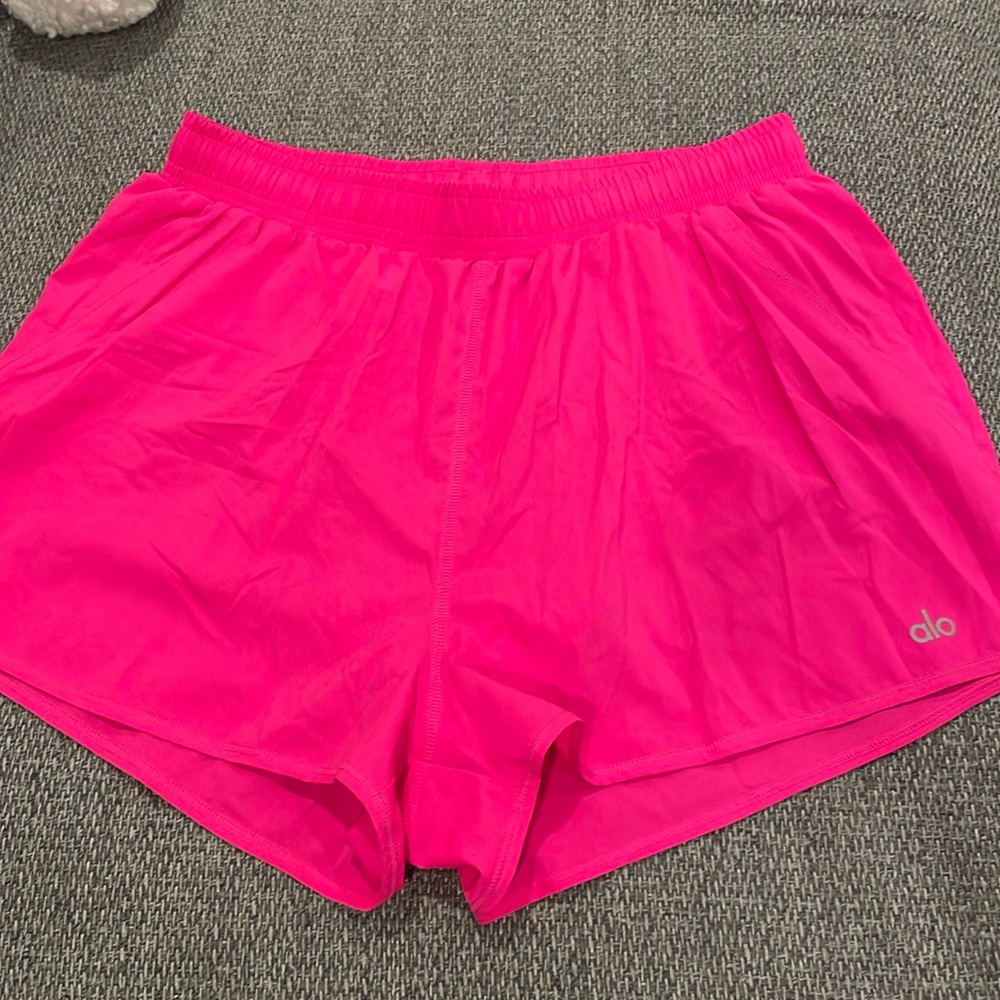 Alo Hot Pink Stride Short - size M